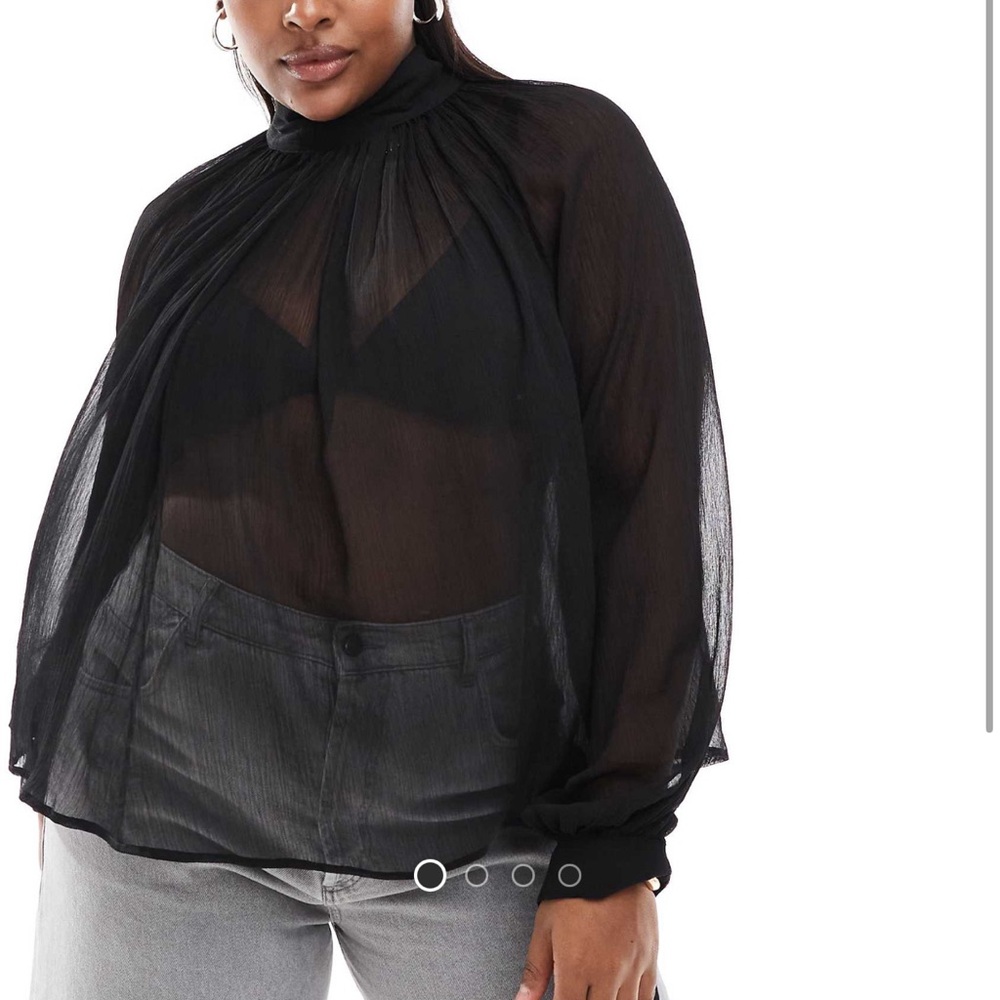 Black Sheer Women's Top